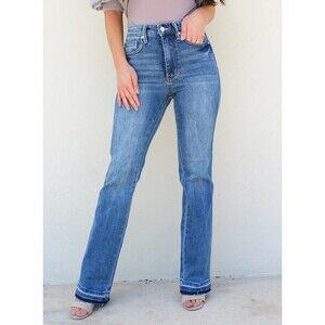 NWT Judy Blue High Rise Tummy Control Slim Boot Cut Release Hem Jeans Size 3/ 26